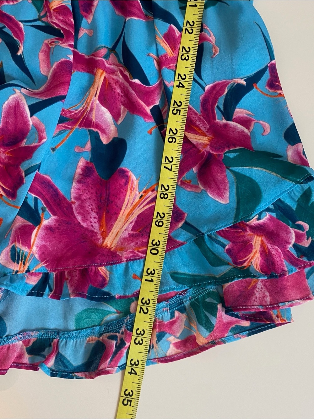 SHOW ME YOUR MUMU Riri Romper Sea Lilies Floral Blue Pink V neck Sleeveless Sz M - Picture 7 of 10